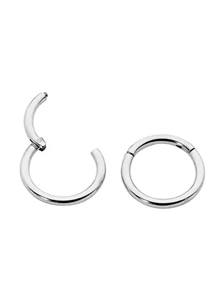 Hinged Segment Ring Hoop Earrings 