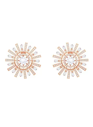Swan Crystal Sunflower Earrings Fashionable Charm 
