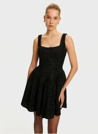 Strappy Pleated Dress