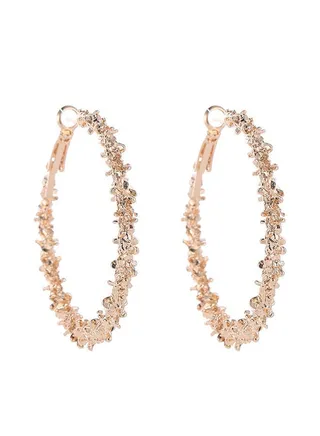 Alloy Elegant Hoop Earrings 