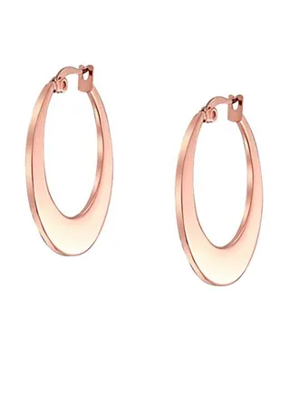 Stainless Steel Oval Shape Earrings 