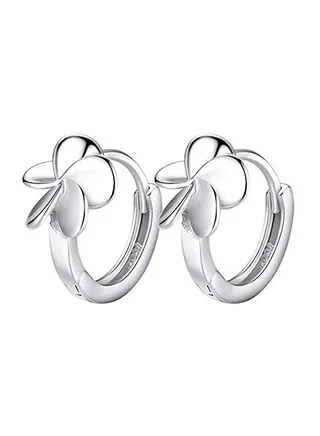 Flower Design Metal Hoops 