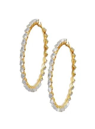 Alissa Stone Embellished Hoop Earrings 
