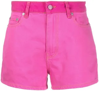 Logo-Patch Denim Shorts
