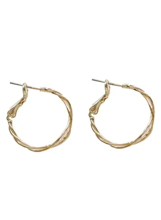 Twisted Hoop Earrings 