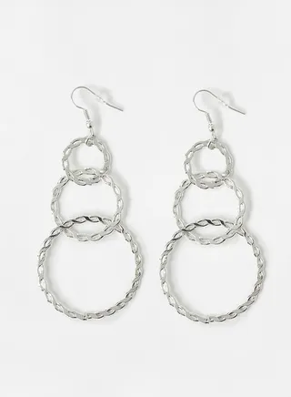Cut-Out Detail Hoop Earrings 