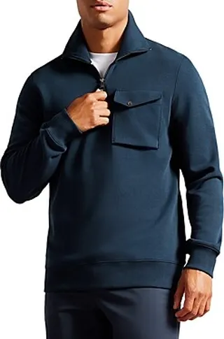 Ted Baker Ecois Funnel Neck Quarter Zip Sweater