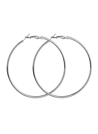 Personality Simple Circle Design Hoops Earrings 