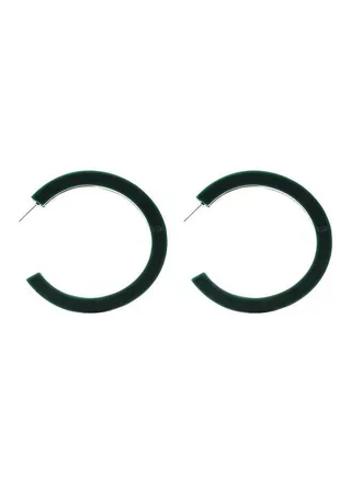 Resin Circular Hoops Green 