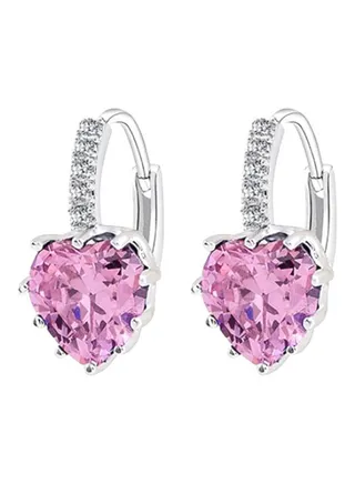 Rhinestone Studded Hoop Earrings 