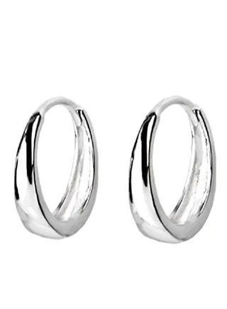 Brass Hoops Silver 