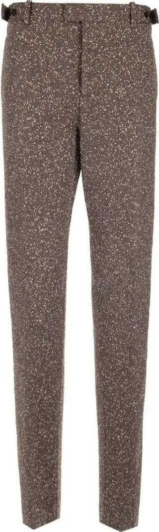 Bottega Veneta Herringbone Straight Trousers