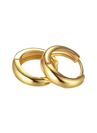 Copper Glossy Hoop Earrings 