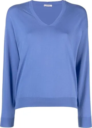 V-neck knit jumper