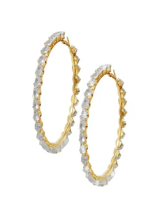 Alissa Stone Embellished Hoop Earrings 