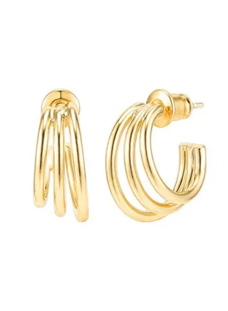 Split Huggie Hoop Earrings 