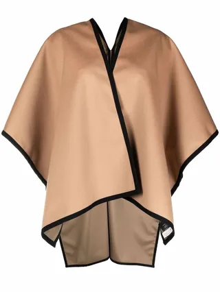 Ainsley contrast-trim cape scarf