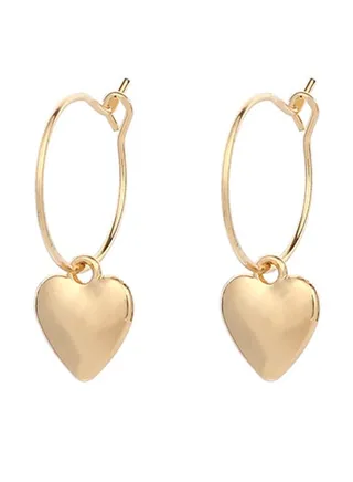 Elegant Heart Shape Hoop Earrings 