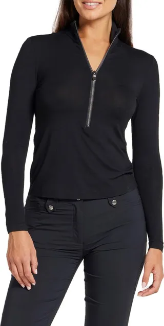 Stacey Half Zip Turtleneck Top