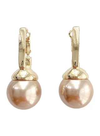 Pearl Detailed Hoop Earrings 