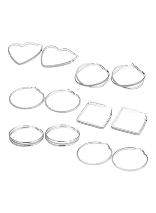 Pair Of 6 Hoop Earrings 