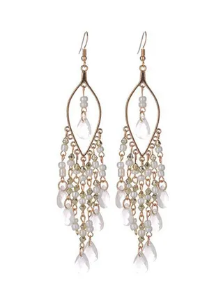 Rhinestone Tassel Earrings 