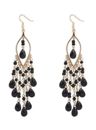Rhinestone Tassel Earrings 