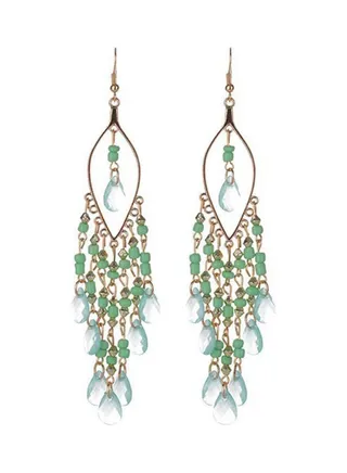 Rhinestone Tassel Earrings 