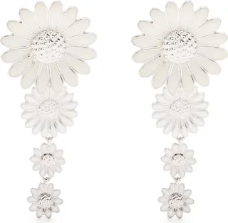 medium Daisy sterling silver earrings
