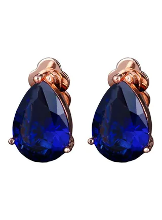 Cubic Zirconia Studded Clip On Earrings 