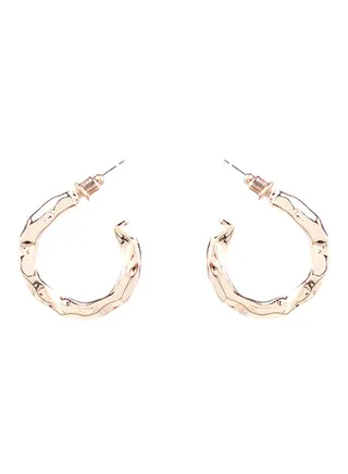 Alloy Hoop Earrings 