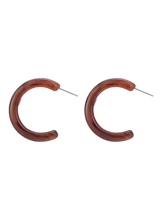 Resin Hoops Earrings 