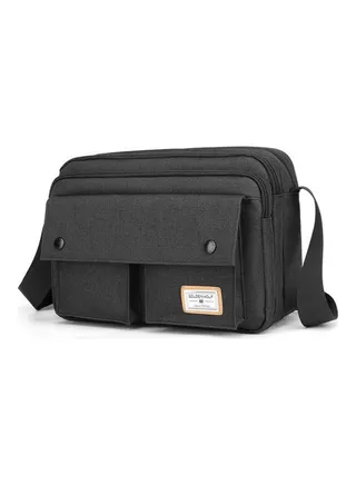 9.7-Inch Casual Shoulder Bags Waterproof Crossbags Black 