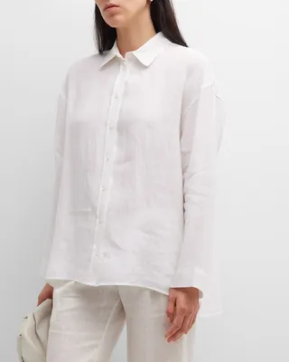Canard Linen Collared Shirt