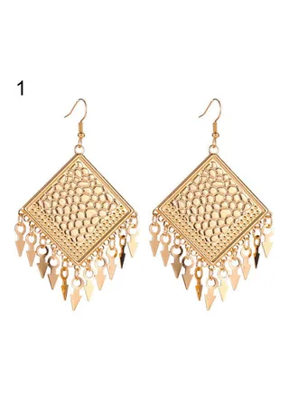 Alloy Tassel Earrings 