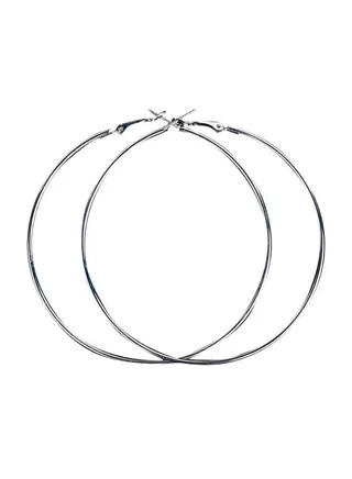 Pair Of 6 Big Circle Hoop Earrings 