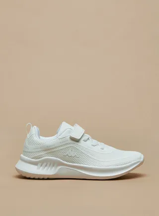 Girls' Logo Print Sports Shoes with Hook and Loop Closure 