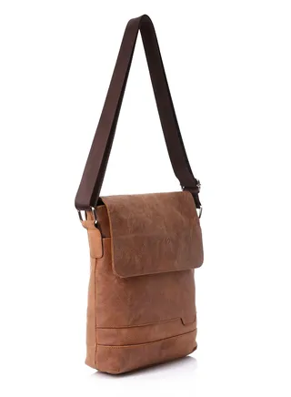 Medium Size Leather Cross-Body Men Bag - Havan 