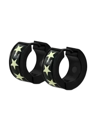 Acrylic Crossbones Hoop Earrings 