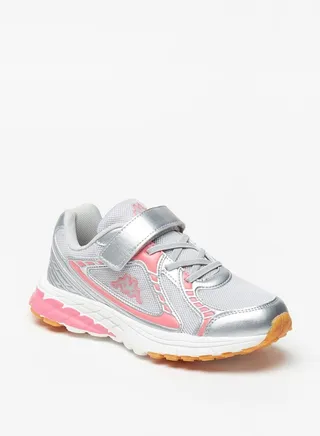 Girls' Textured Sports Shoes with Hook and Loop Closure 