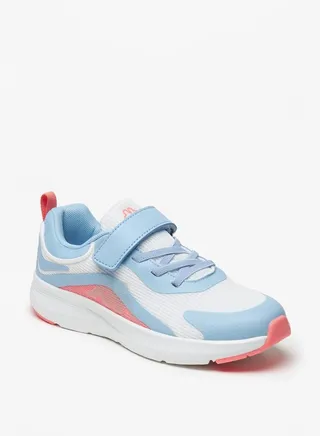 Girls' Textured Sports Shoes with Hook and Loop Closure 