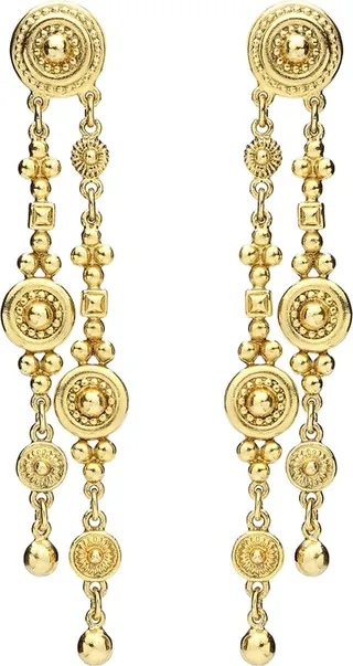 Textured Double Dangle Earrings