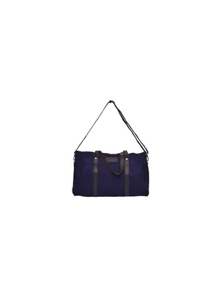 M&O Small navy blue Canvas Luggage Travel Bag 