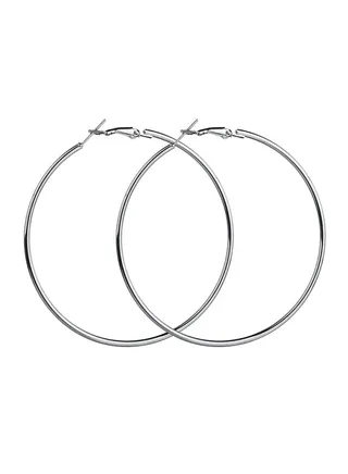 Personality Simple Circle Design Hoops Earrings 