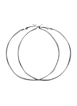 Pair Of 6 Big Circle Hoop Earrings 