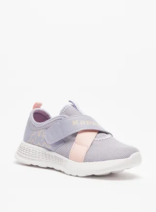 Girls Sports Shoes with Hook and Loop Cross Straps 