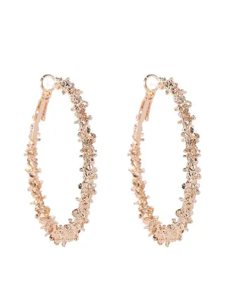 Alloy Elegant Hoop Earrings 