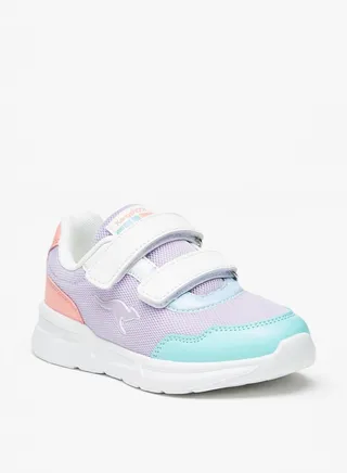 Girls' Textured Sports Shoes With Hook And Loop Closure 