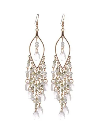 Rhinestone Tassel Earrings 