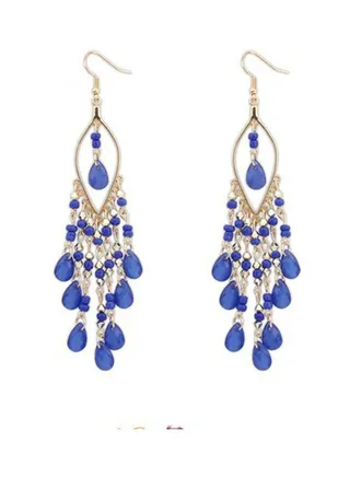 Rhinestone Tassel Earrings 